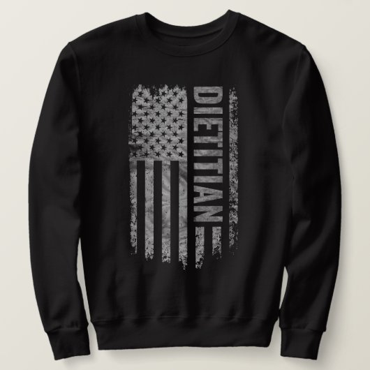 Dietitian USA Flag Distressed design Trui (Design voorkant)