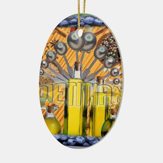 DIETITISCHE LOGO VOOR VOEDSELKLLAGE KERAMISCH ORNAMENT (Links)