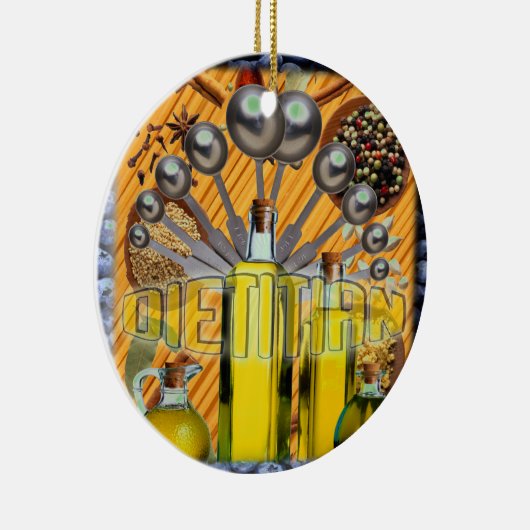 DIETITISCHE LOGO VOOR VOEDSELKLLAGE KERAMISCH ORNAMENT (Rechts)