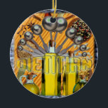 DIETITISCHE LOGO VOOR VOEDSELKLLAGE KERAMISCH ORNAMENT<br><div class="desc">DIETISCHE VOEDSELKOLLAGE - PASTA ACHTERGROND, BLUEBERRY LIJST, GEHOLESOOM, SPOON METEN EN GOEDE GROOTHERISCHE VEGGIEËN EN GRAINEN DIE GEDURENDE DE HELE KEER WORDEN GESCATTEREERD - EEN GROOT VERSCHIJNSEL VOOR DIETIGERS.</div>