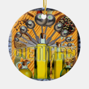 DIETITISCHE LOGO VOOR VOEDSELKLLAGE KERAMISCH ORNAMENT