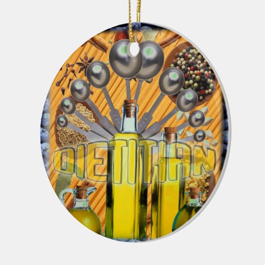 DIETITISCHE LOGO VOOR VOEDSELKLLAGE KERAMISCH ORNAMENT (Links)