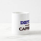 Dietititiaan aangedreven door cafeïne koffiemok (Center)