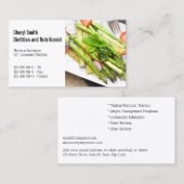 Dietititiaan gezonde aspergesalade visitekaartje (Voorkant / Achterkant)