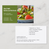 Dietititiaan gezonde tuinbloessalade foto visitekaartje (Voorkant / Achterkant)