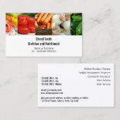 Dietititiaan gezonde verse groentenfotocollage visitekaartje (Voorkant / Achterkant)