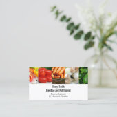 Dietititiaan gezonde verse groentenfotocollage visitekaartje (Staand voorkant)