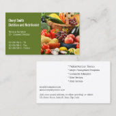 Dietititian Fruit Vegetable oogst manket foto Visitekaartje (Voorkant / Achterkant)