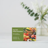Dietititian Fruit Vegetable oogst manket foto Visitekaartje (Staand voorkant)
