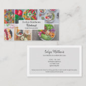 Diëtititische voedingskunstenaar grijze foto's roo visitekaartje (Voorkant / Achterkant)