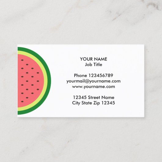 Dietitititiaan watermeloen visitekaartjes (Achterkant)