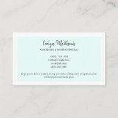 Diëtitititieten fotoraster collage blauwgroen visitekaartje (Achterkant)