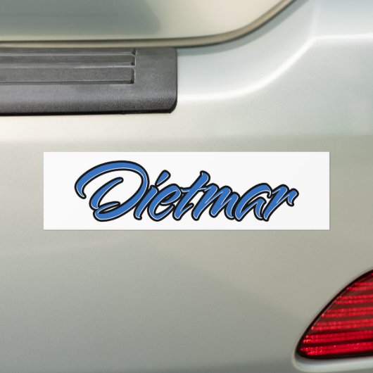 Dietmar Name blue Aufkleber Sticker Autoaufkleber (Op auto)