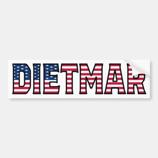 Dietmar Name Vorname USA Aufkleber Sticker Auto (Voorkant)