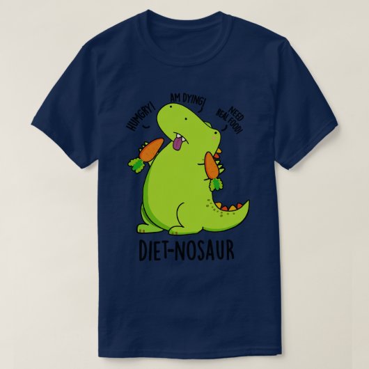 Dietnosaurus Funny Dinosaur Puns T-shirt (Design voorkant)