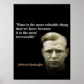 Dietrich Bonhoeffer Citaat op Tijd Poster (Voorkant)