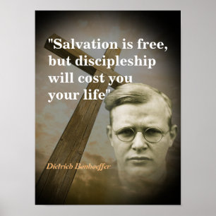 Dietrich Bonhoeffer citaat over verlossing Poster