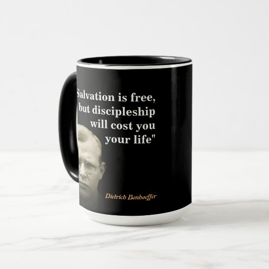 Dietrich Bonhoeffer over het heil Mok (Voorkant links)