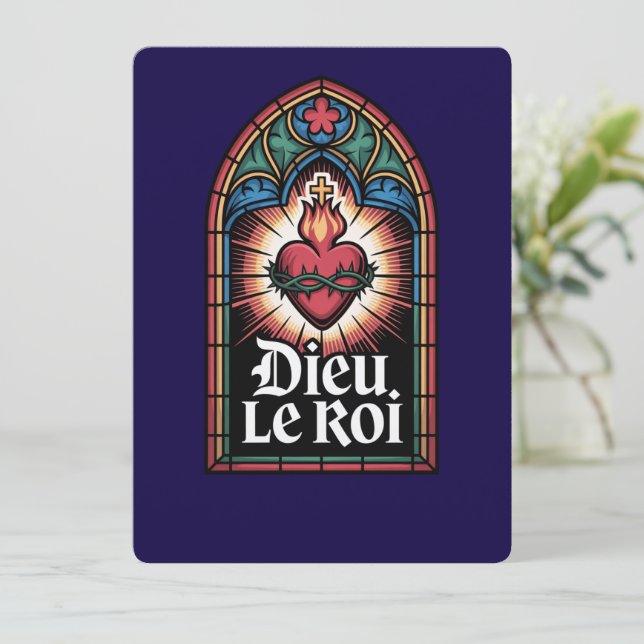 Dieu Le Roi Katholieke Monarchist Heilig Hart (Staand voorkant)
