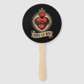 Dieu Le Roi Katholieke Monarchist Heilig Hart Handwaaier (Voorkant)