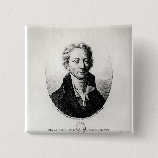 Dieudonne Dolomieu Vierkante Button 5,1 Cm (Voorkant)