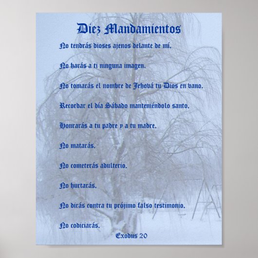 Diez Mandamientos - Invierno Poster (Voorkant)