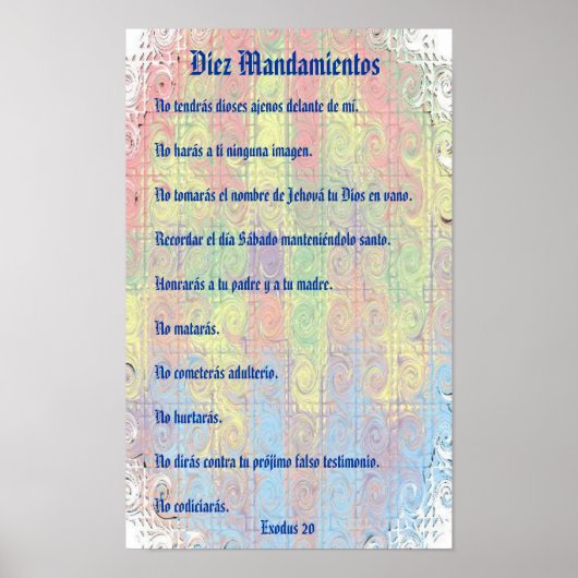 Diez Mandamientos Poster (Voorkant)