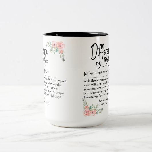 Difference Maker Definition Appreciation for her Tweekleurige Koffiemok (Center)