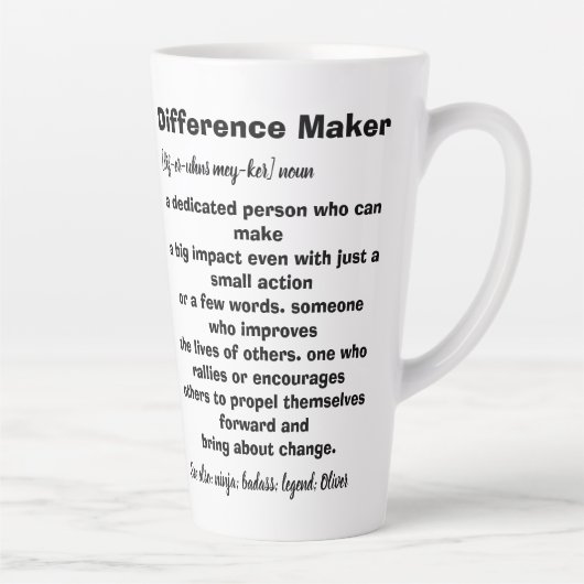 Difference Maker Definition Inspirerend Latte Mok (Rechts)