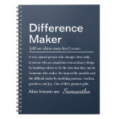 Difference Maker Definition Notitieboek (Voorkant)
