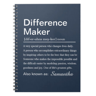 Difference Maker Definition Notitieboek