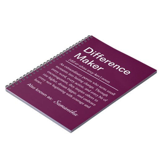 Difference Maker Definition Notitieboek (Linkerzijde)