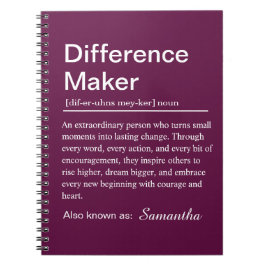 Difference Maker Definition Notitieboek