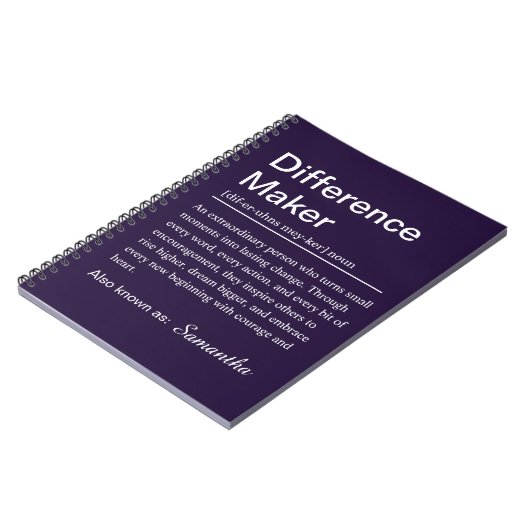 Difference Maker Definition Notitieboek (Linkerzijde)