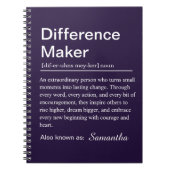 Difference Maker Definition Notitieboek (Voorkant)