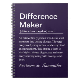 Difference Maker Definition Notitieboek