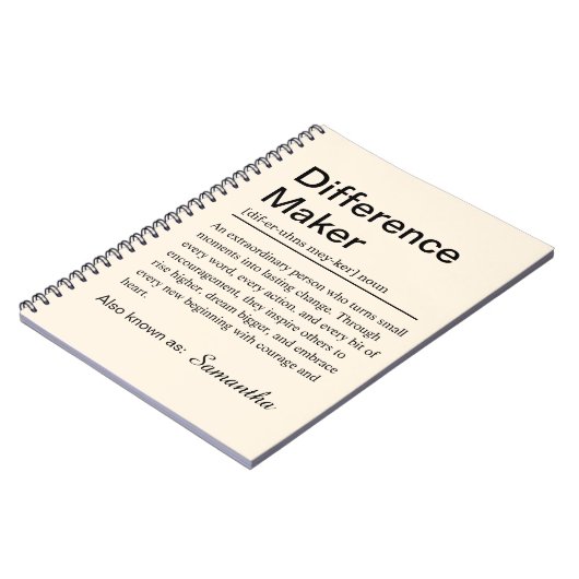 Difference Maker Definition Notitieboek (Linkerzijde)