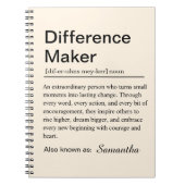 Difference Maker Definition Notitieboek (Voorkant)