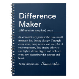 Difference Maker Definition Notitieboek