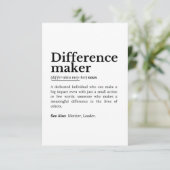 Difference Maker – Inspirerend offerte Bedankkaart (Staand voorkant)