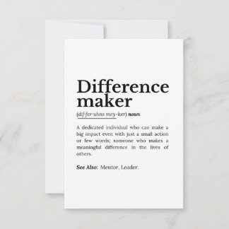 Difference Maker – Inspirerend offerte Bedankkaart