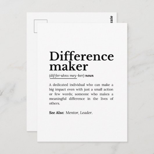 Difference Maker – Inspirerend offerte Briefkaart (Voorkant / Achterkant)