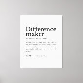 Difference Maker – Inspirerend offerte Canvas Afdruk (Voorkant)