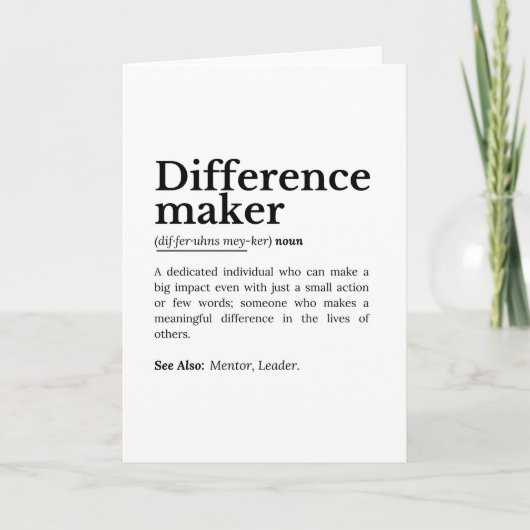 Difference Maker – Inspirerend offerte Kaart (Voorkant)