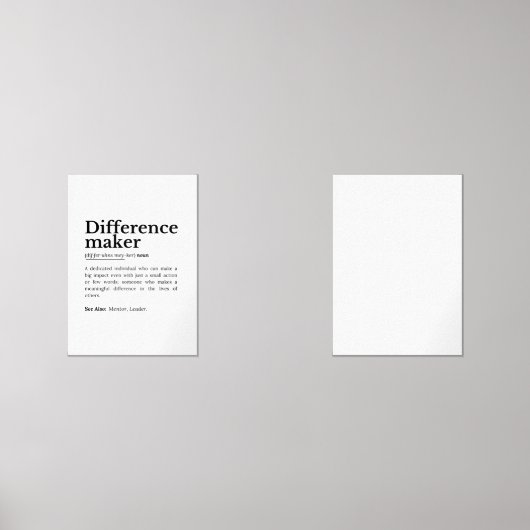 Difference Maker – Inspirerend offerte Muurkunst Sets (Voorkant)