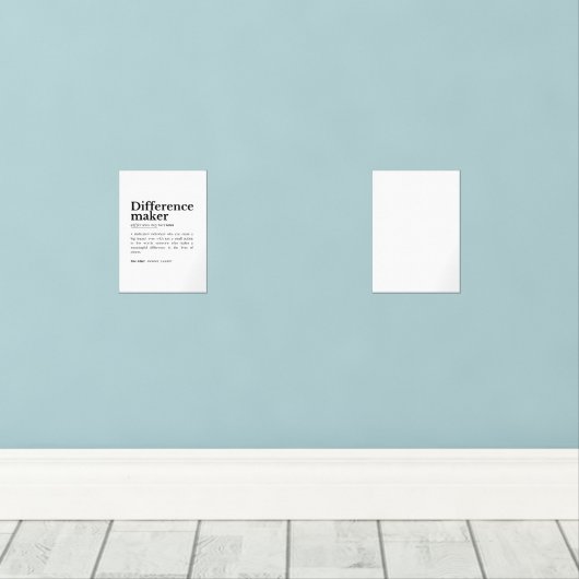 Difference Maker – Inspirerend offerte Muurkunst Sets (Houten vloer)