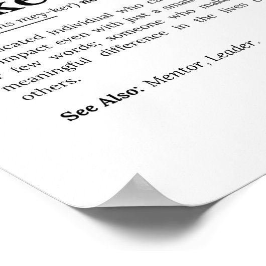 Difference Maker – Inspirerend offerte Poster (Hoek)