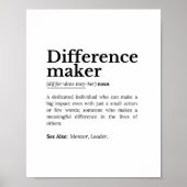 Difference Maker – Inspirerend offerte Poster (Voorkant)