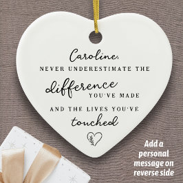 "Difference You've Made" Personalized Name Message Keramisch Ornament