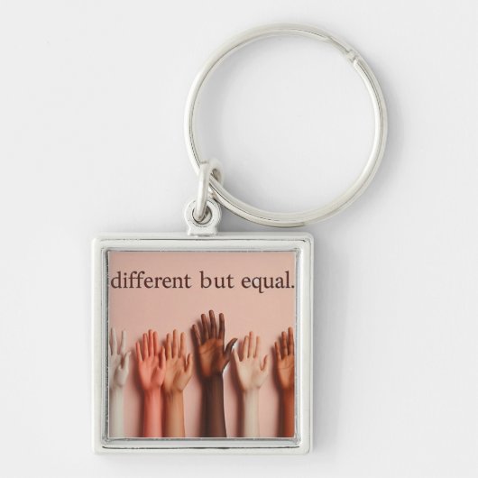 Different but Equal / Diferentes, mas iguais  Sleutelhanger (Voorkant)
